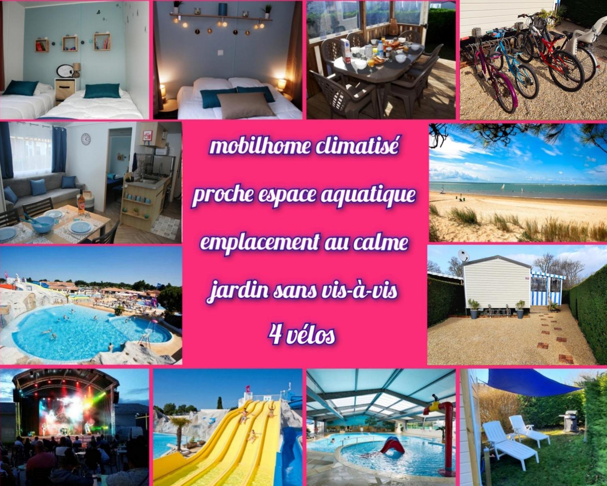 Mobilhome 2Ch Climatise-Terrasse Fermee-4 Velos-Camping 4 Etoiles Les Charmettes Les Mathes ภายนอก รูปภาพ